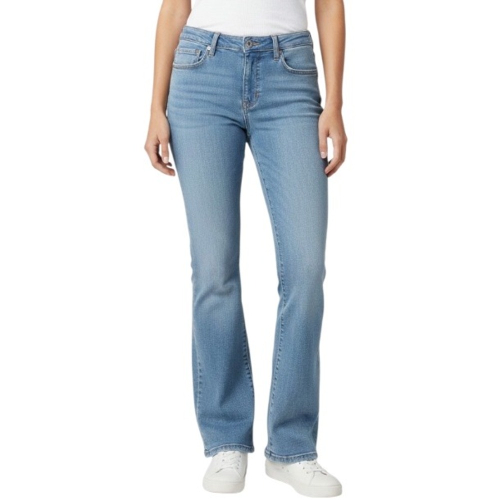 Y2K Distressed Levi's 515 BOOT CUT JEANS Soft Light Wash Stretch SIZE 8 S SHORT